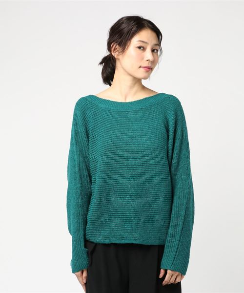 BILLABONG(ビラボン)の「BILLABONGレディースBACKEDUPセーター(ニット/セーター・レディース・ブラック/グリーン・SMALL)」の1枚目の写真