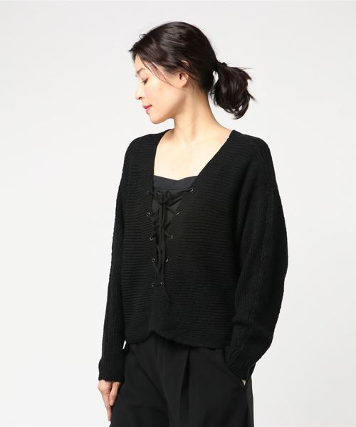 BILLABONG(ビラボン)の「BILLABONGレディースBACKEDUPセーター(ニット/セーター・レディース・ブラック/グリーン・SMALL)」の5枚目の写真