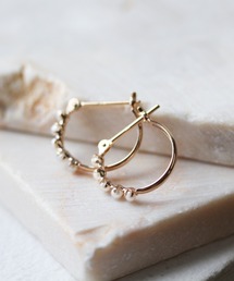 cui-cui（キュイキュイ）の「パール スナップ フープ ピアス | K10YG