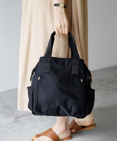 VitaFelice（ヴィータフェリーチェ）の「大容量ナイロンリュックサック（バックパック/リュック・レディース・ブラック/ネイビー/モカ/ブラウン/グレー/グリーン系その他・FREE）」の7枚目の写真