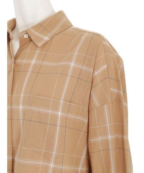 Ungrid（アングリッド）の「ビッグルーズチェックシャツ（シャツ/ブラウス・レディース・オフホワイト/グリーン/ベージュ・FREE）」の17枚目の写真