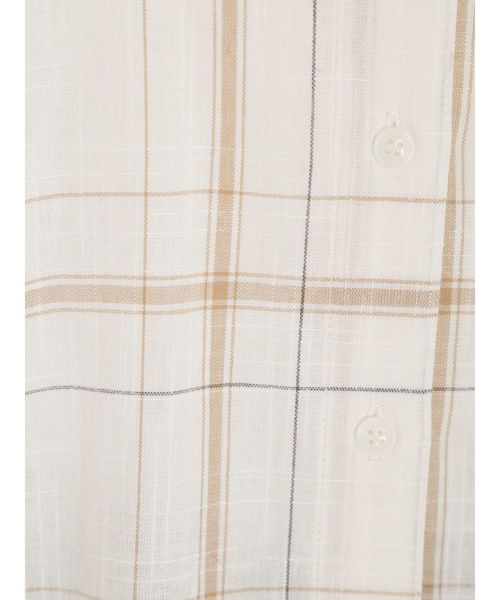 Ungrid（アングリッド）の「ビッグルーズチェックシャツ（シャツ/ブラウス・レディース・オフホワイト/グリーン/ベージュ・FREE）」の5枚目の写真