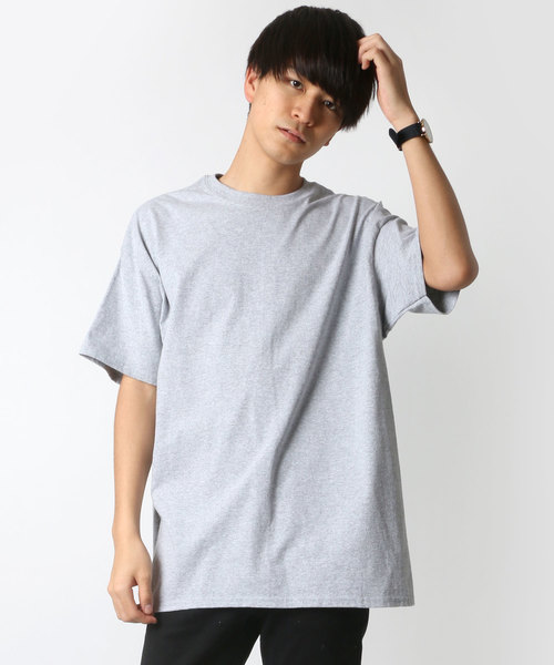 GILDAN（ギルダン）の「GILDAN/ギルダン ビッグシルエット USAフィット 1/2スリーブＴシャツ/無地T（Tシャツ/カットソー・メンズ・ネイビー/チャコール/ブラック/ピンク/ブラウン/サックスブルー/ホワイト/ベージュ/オレンジ/グレー/レッド/イエロー/パープル/ブルー/ワイン/ダークグリーン・M/L/XL）」の4枚目の写真