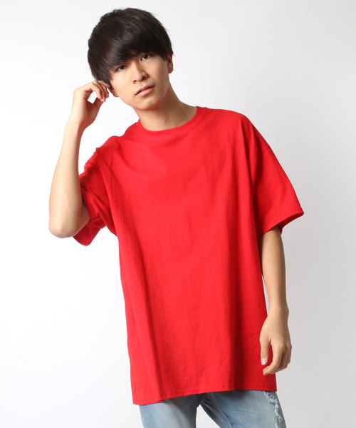 GILDAN（ギルダン）の「GILDAN/ギルダン ビッグシルエット USAフィット 1/2スリーブＴシャツ/無地T（Tシャツ/カットソー・メンズ・ネイビー/チャコール/ブラック/ピンク/ブラウン/サックスブルー/ホワイト/ベージュ/オレンジ/グレー/レッド/イエロー/パープル/ブルー/ワイン/ダークグリーン・M/L/XL）」の14枚目の写真