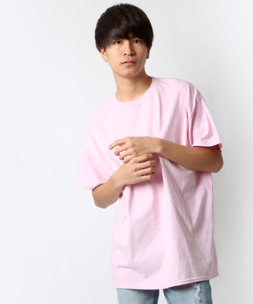 GILDAN（ギルダン）の「GILDAN/ギルダン ビッグシルエット USAフィット 1/2スリーブＴシャツ/無地T（Tシャツ/カットソー・メンズ・ネイビー/チャコール/ブラック/ピンク/ブラウン/サックスブルー/ホワイト/ベージュ/オレンジ/グレー/レッド/イエロー/パープル/ブルー/ワイン/ダークグリーン・M/L/XL）」の13枚目の写真