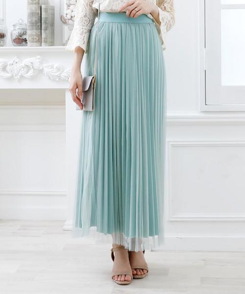 Girly Doll（ガーリードール）の「プリーツチュールスカート（スカート・レディース・ベージュ/ピンク/グレー/ブラック/カーキ/ライトパープル/ライトグリーン・FREE/M/L）」の20枚目の写真