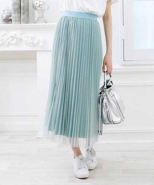 Girly Doll（ガーリードール）の「プリーツチュールスカート（スカート・レディース・ベージュ/ピンク/グレー/ブラック/カーキ/ライトパープル/ライトグリーン・FREE/M/L）」の13枚目の写真