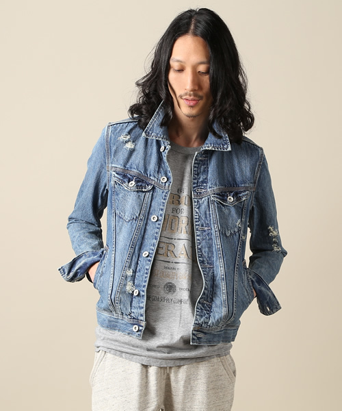 goa（ゴア）の「13oz セルヴィッチブロークンデニムジャケット（デニム