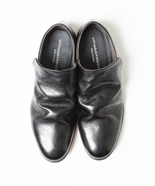 alfredoBANNISTER(アルフレッドバニスター)の「ソフトレザースリッポン(スリッポン・メンズ・ブラック/ダークブラウン/ネイビー/グリーン・39/40/41/42/43/44/45)」の2枚目の写真