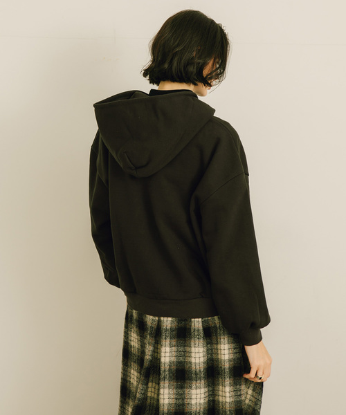 PUBLIC TOKYO（パブリックトウキョウ）の「極 Vネックスリットフードパーカー（パーカー・レディース・ダークグレー/ベージュ/パープル・FREE）」の20枚目の写真