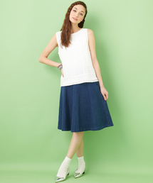 green label relaxing | GC C/L/PU DENIM サーキュラースカート(デニムスカート)