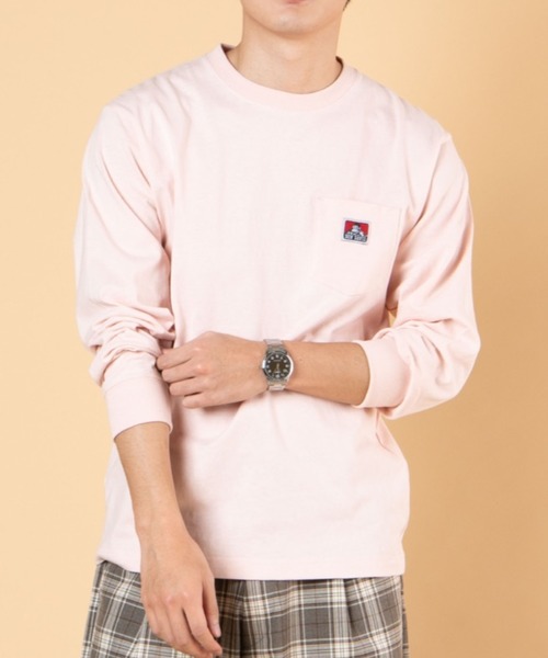 BEN DAVIS（ベンデイビス）の「∴WEGO/【WEB限定】BEN DAVIS ベンデイビス 別注ポケットビッグシルエットロンT（Tシャツ/カットソー・メンズ・カーキ/パープル/ホワイト/ブラック/ブラウン/ダークグリーン/ベージュ/ワイン/オレンジ/ライトパープル/グリーン系その他/ライトベージュ/マスタード/ライトピンク/アイボリー/パープル系その他/スミクロ・LARGE/MEDIUM）」の15枚目の写真