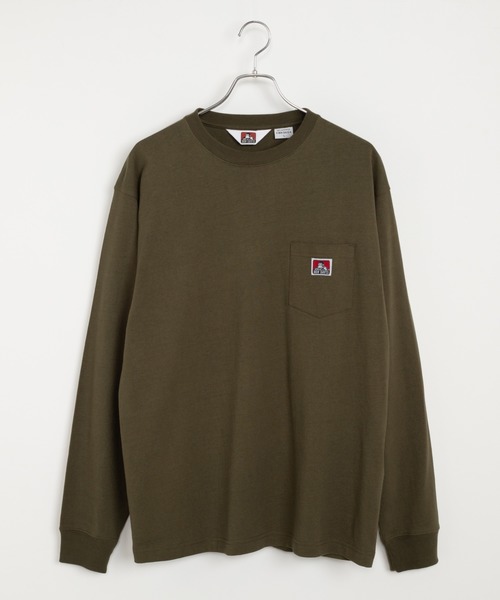 BEN DAVIS（ベンデイビス）の「∴WEGO/【WEB限定】BEN DAVIS ベンデイビス 別注ポケットビッグシルエットロンT（Tシャツ/カットソー・メンズ・カーキ/パープル/ホワイト/ブラック/ブラウン/ダークグリーン/ベージュ/ワイン/オレンジ/ライトパープル/グリーン系その他/ライトベージュ/マスタード/ライトピンク/アイボリー/パープル系その他/スミクロ・LARGE/MEDIUM）」の20枚目の写真