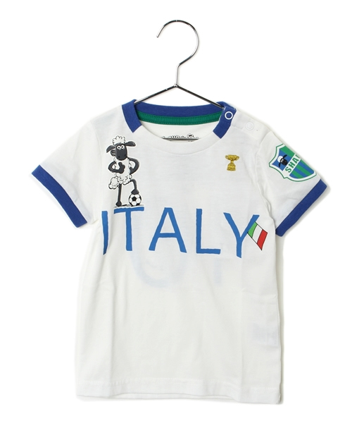 CIAOPANIC TYPY(チャオパニックティピー)の「ショーンサッカーTee(Tシャツ/カットソー・キッズ・イエロー/ブルー/サックスブルー/ホワイト/レッド/ネイビー/オレンジ/ブラック・100/120/110/130/90)」の17枚目の写真