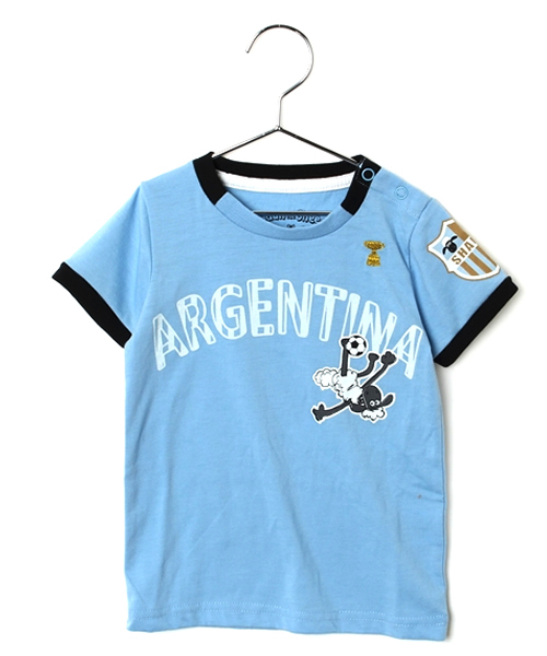 CIAOPANIC TYPY(チャオパニックティピー)の「ショーンサッカーTee(Tシャツ/カットソー・キッズ・イエロー/ブルー/サックスブルー/ホワイト/レッド/ネイビー/オレンジ/ブラック・100/120/110/130/90)」の4枚目の写真