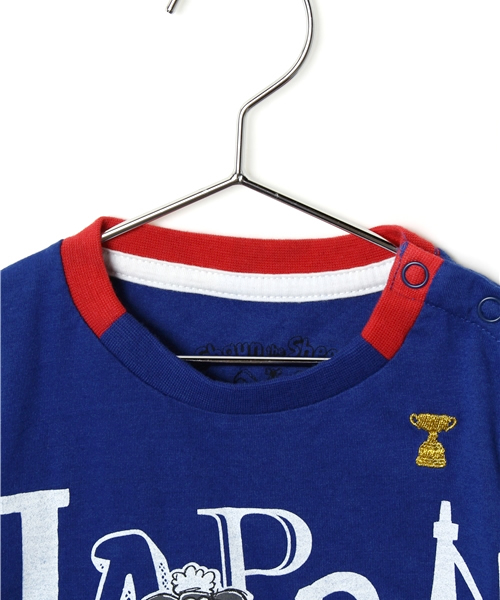 CIAOPANIC TYPY(チャオパニックティピー)の「ショーンサッカーTee(Tシャツ/カットソー・キッズ・イエロー/ブルー/サックスブルー/ホワイト/レッド/ネイビー/オレンジ/ブラック・100/120/110/130/90)」の9枚目の写真