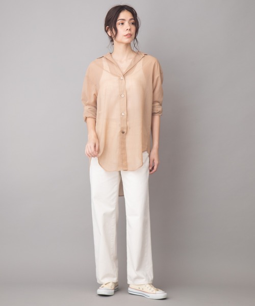 Munich(ミューニック)の「10ozリバースダイホワイトデニムワイドストレートパンツ(デニムパンツ・レディース・ホワイト・S/M/XS/XXS)」の13枚目の写真