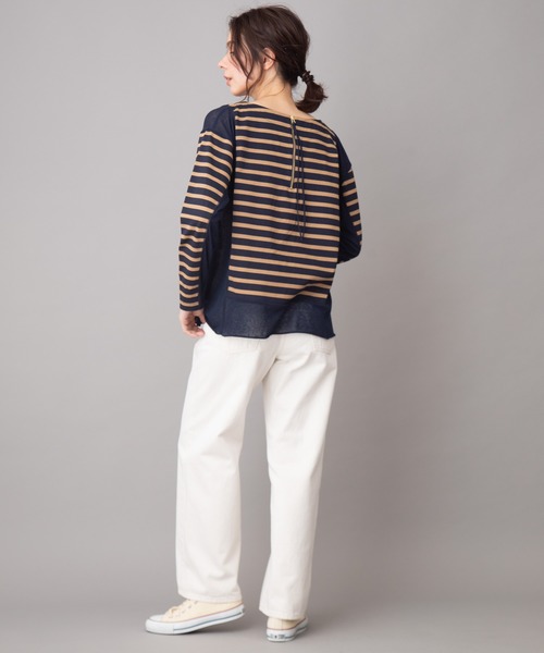 Munich(ミューニック)の「10ozリバースダイホワイトデニムワイドストレートパンツ(デニムパンツ・レディース・ホワイト・S/M/XS/XXS)」の19枚目の写真