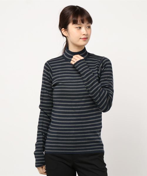 AMERICAN HOLIC(アメリカンホリック)の「ハイネックリブニットプルオーバー*(ニット/セーター・レディース・ライトグレー/ブラック/ネイビー/モカ/ホワイト系その他4/グレー系その他4・M/L)」の1枚目の写真