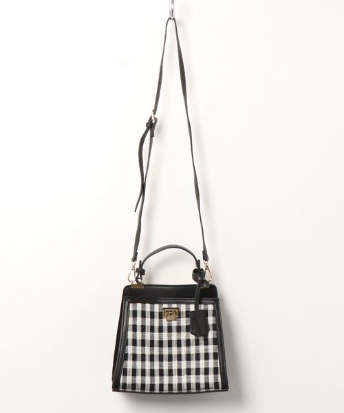 INTERPLANET(インタープラネット)の「合皮*キャンバスミニBAG(ショルダーバッグ・レディース・ブラック系その他/ブラック/キャメル・フリー)」の1枚目の写真