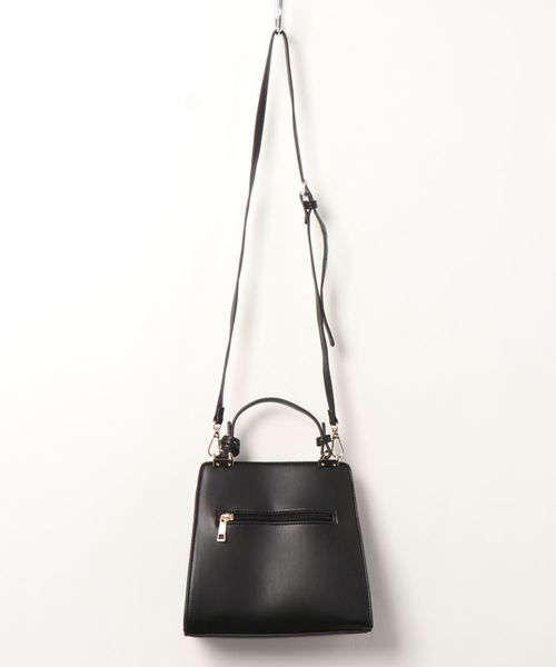 INTERPLANET(インタープラネット)の「合皮*キャンバスミニBAG(ショルダーバッグ・レディース・ブラック系その他/ブラック/キャメル・フリー)」の4枚目の写真