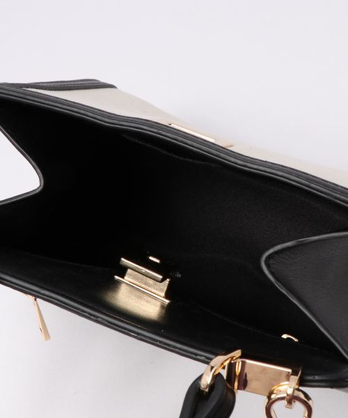 INTERPLANET(インタープラネット)の「合皮*キャンバスミニBAG(ショルダーバッグ・レディース・ブラック系その他/ブラック/キャメル・フリー)」の8枚目の写真