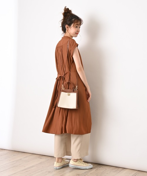 INTERPLANET(インタープラネット)の「合皮*キャンバスミニBAG(ショルダーバッグ・レディース・ブラック系その他/ブラック/キャメル・フリー)」の10枚目の写真