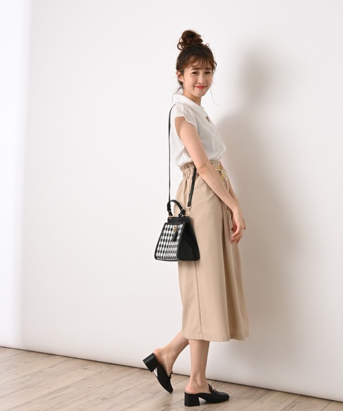 INTERPLANET(インタープラネット)の「合皮*キャンバスミニBAG(ショルダーバッグ・レディース・ブラック系その他/ブラック/キャメル・フリー)」の11枚目の写真