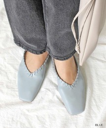 RANDA | CAMILLE BIS RANDA/ソフトメッキヒールスクエアトゥミュール(パンプス)