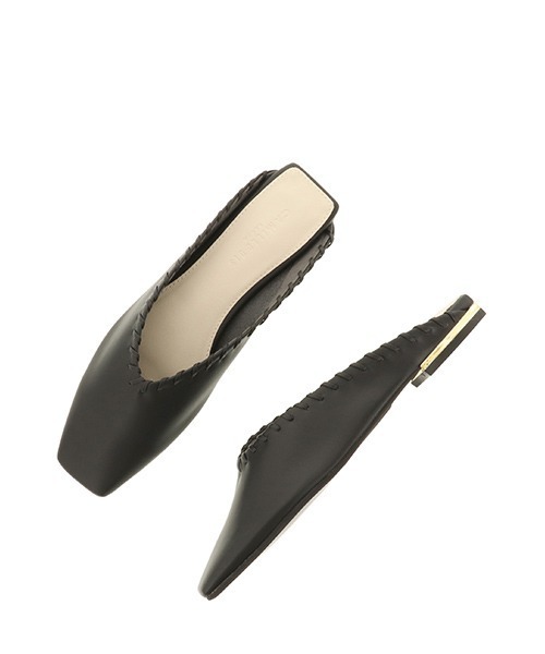 RANDA（ランダ）の「CAMILLE BIS RANDA/ソフトメッキヒールスクエアトゥミュール（パンプス・レディース・ブラック/ブルー/アイボリー・LL/M/L/S）」の9枚目の写真