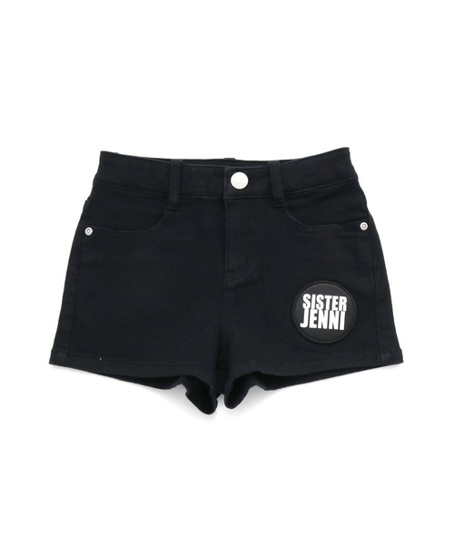 SISTER JENNI（SISTER JENNI）の「合皮ロゴワッペンデニムショーパン 