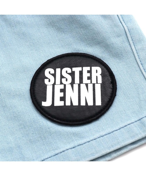 SISTER JENNI（SISTER JENNI）の「合皮ロゴワッペンデニムショーパン 