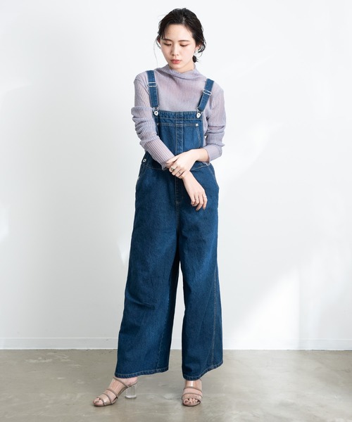 Aunt Marie's(アントマリーズ)の「AUNT MARIE’S デニムルーズオーバーオール(サロペット/オーバーオール・レディース・ネイビー/ブルー・FREE)」の15枚目の写真