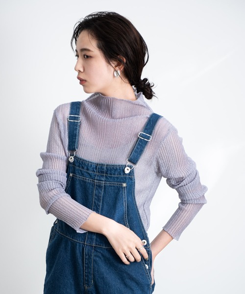 Aunt Marie's(アントマリーズ)の「AUNT MARIE’S デニムルーズオーバーオール(サロペット/オーバーオール・レディース・ネイビー/ブルー・FREE)」の6枚目の写真