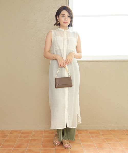 SESTO(セスト)の「プラチェーンミニポシェットショルダーバッグ(ショルダーバッグ・レディース・アイボリー/ブラウン/ブラック・ONE SIZE)」の10枚目の写真