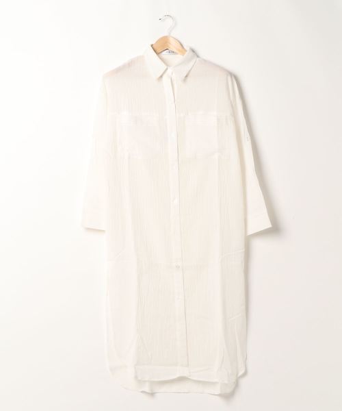 EGOIST（エゴイスト）の「オーバースリットロングシャツ（シャツ/ブラウス・レディース・ライトブラウン/ホワイト/カーキ・FREE）」の13枚目の写真