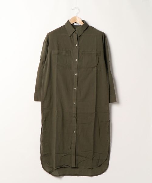 EGOIST（エゴイスト）の「オーバースリットロングシャツ（シャツ/ブラウス・レディース・ライトブラウン/ホワイト/カーキ・FREE）」の12枚目の写真