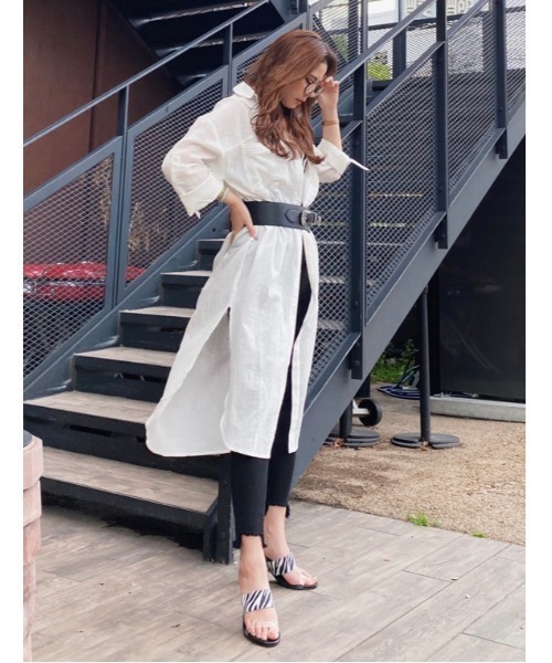 EGOIST（エゴイスト）の「オーバースリットロングシャツ（シャツ  