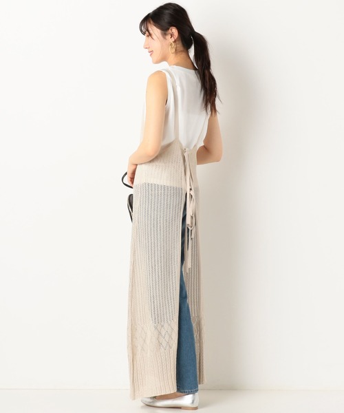 archives（アルシーヴ）の「透かし編みキャミワンピース＋Tシャツ（ワンピース・レディース・パープル/イエロー/ベージュ・MEDIUM）」の6枚目の写真