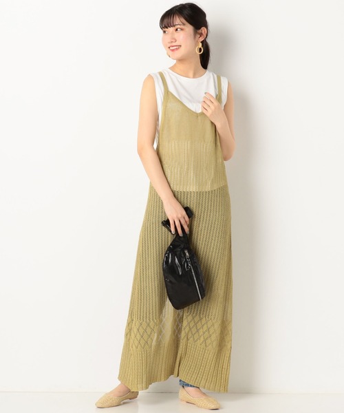 archives（アルシーヴ）の「透かし編みキャミワンピース＋Tシャツ（ワンピース・レディース・パープル/イエロー/ベージュ・MEDIUM）」の8枚目の写真