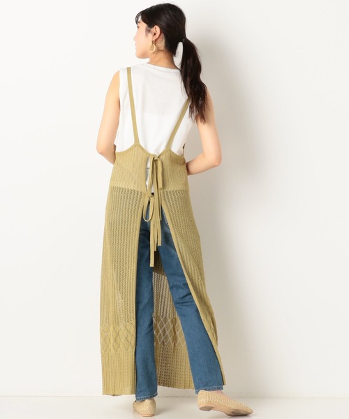 archives（アルシーヴ）の「透かし編みキャミワンピース＋Tシャツ（ワンピース・レディース・パープル/イエロー/ベージュ・MEDIUM）」の9枚目の写真