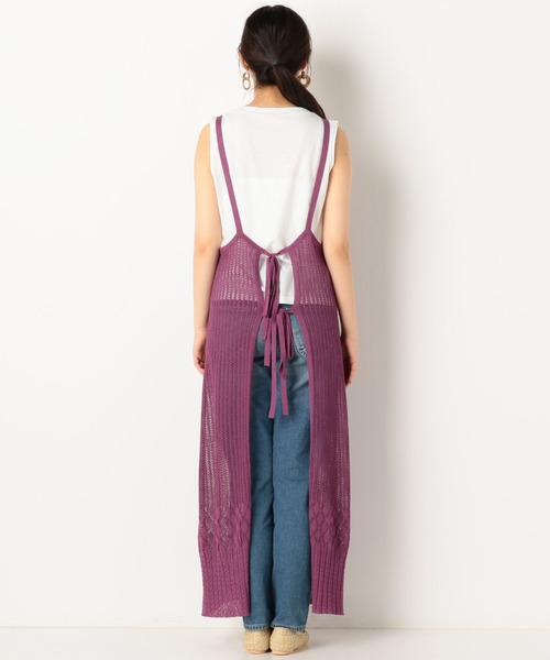 archives（アルシーヴ）の「透かし編みキャミワンピース＋Tシャツ（ワンピース・レディース・パープル/イエロー/ベージュ・MEDIUM）」の14枚目の写真