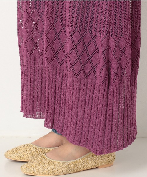 archives（アルシーヴ）の「透かし編みキャミワンピース＋Tシャツ（ワンピース・レディース・パープル/イエロー/ベージュ・MEDIUM）」の18枚目の写真