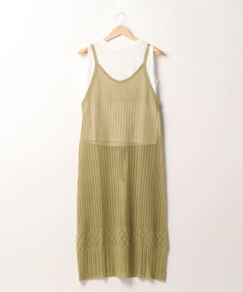 archives（アルシーヴ）の「透かし編みキャミワンピース＋Tシャツ（ワンピース・レディース・パープル/イエロー/ベージュ・MEDIUM）」の21枚目の写真