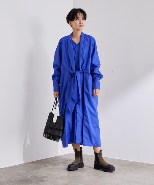 77circa(ナナナナサーカ)の「【77circa】別注シャツワンピース(シャツワンピース・レディース・ブラック/ベージュ/ブルー・FREE)」の10枚目の写真