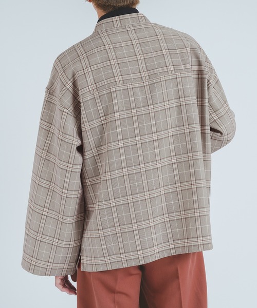 epnok(エプノック)の「バンドカラープルオーバーシャツ(シャツ/ブラウス・メンズ・ライトブルー/ベージュ/ネイビー/オリーブ・FREE)」の7枚目の写真