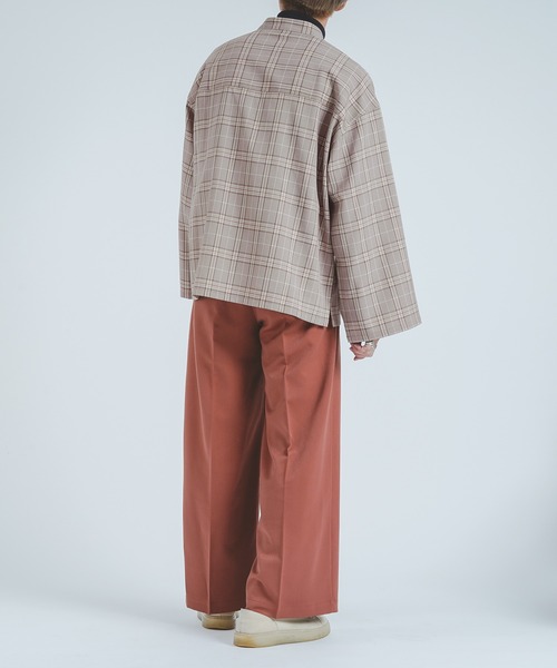 epnok(エプノック)の「バンドカラープルオーバーシャツ(シャツ/ブラウス・メンズ・ライトブルー/ベージュ/ネイビー/オリーブ・FREE)」の10枚目の写真