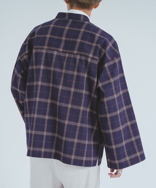 epnok(エプノック)の「バンドカラープルオーバーシャツ(シャツ/ブラウス・メンズ・ライトブルー/ベージュ/ネイビー/オリーブ・FREE)」の18枚目の写真