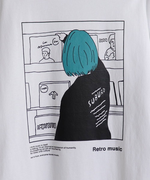 ILL'S(イルズ)の「ILL'S / イルズ バックプリントアートイラストビッグロンT(Tシャツ/カットソー・メンズ・ホワイト/チャコールグレー/ブラック/サックスブルー/ミント/ホワイト系その他・M/L)」の10枚目の写真