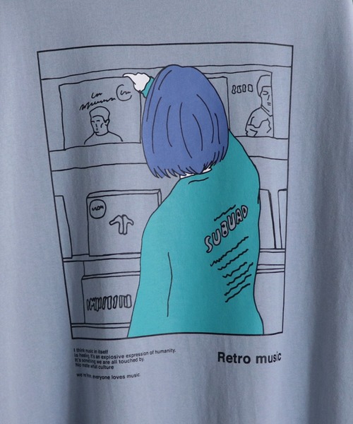 ILL'S(イルズ)の「ILL'S / イルズ バックプリントアートイラストビッグロンT(Tシャツ/カットソー・メンズ・ホワイト/チャコールグレー/ブラック/サックスブルー/ミント/ホワイト系その他・M/L)」の20枚目の写真